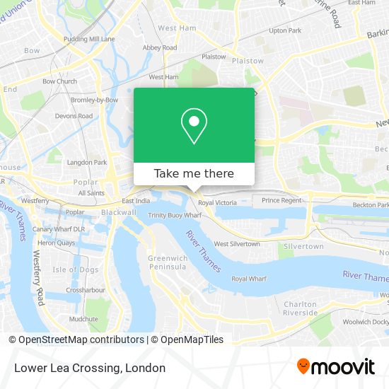 Lower Lea Crossing map
