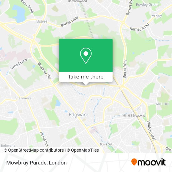 Mowbray Parade map