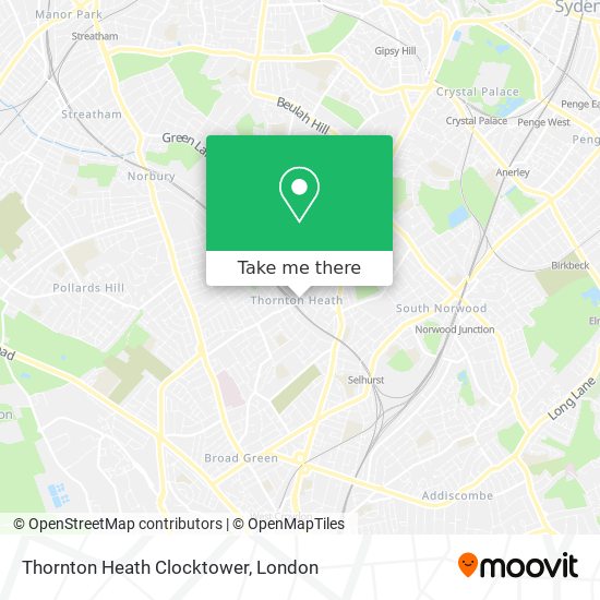 Thornton Heath Clocktower map