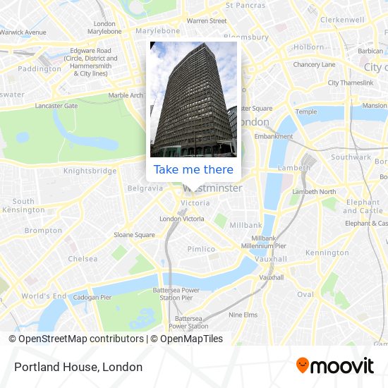 Portland House map