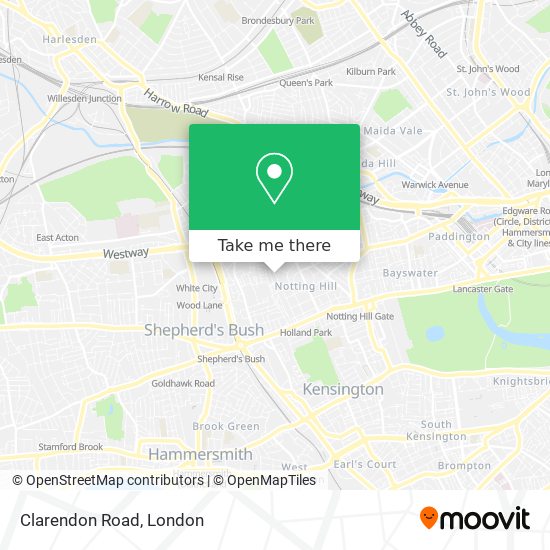 Clarendon Road map
