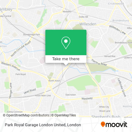 Park Royal Garage London United map