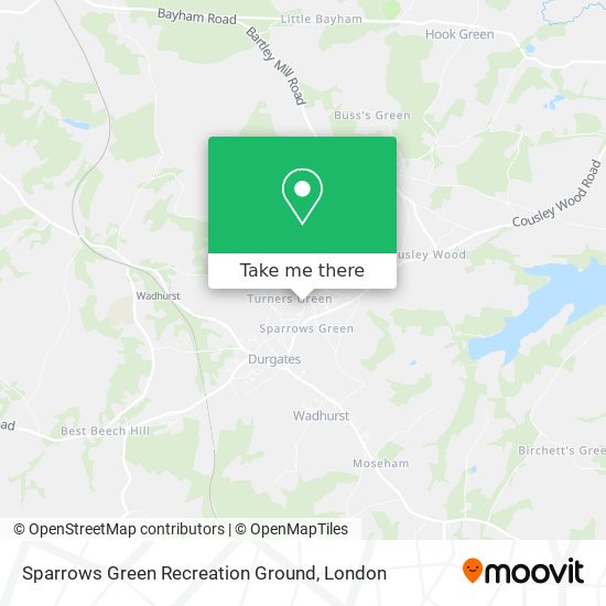 Sparrows Green Recreation Ground map
