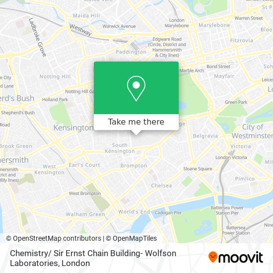 Chemistry/ Sir Ernst Chain Building- Wolfson Laboratories map