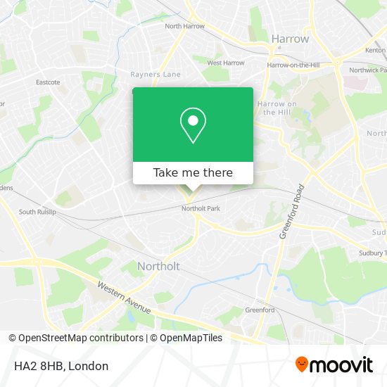 HA2 8HB map
