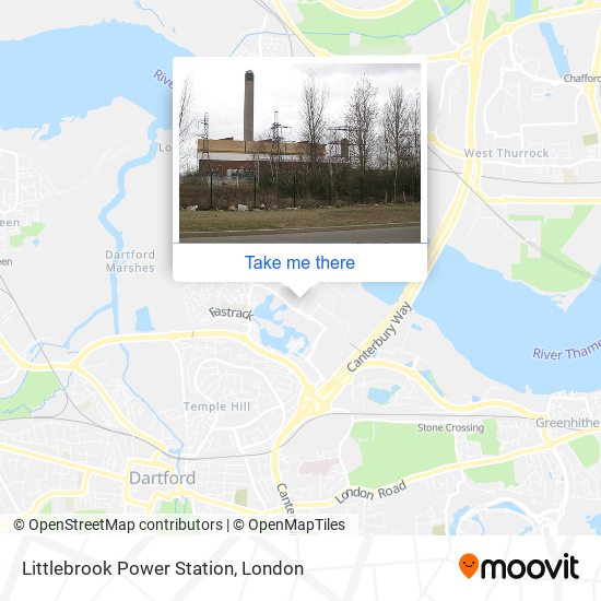 Littlebrook Power Station map
