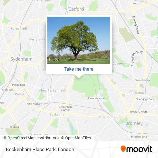 Beckenham Place Park map