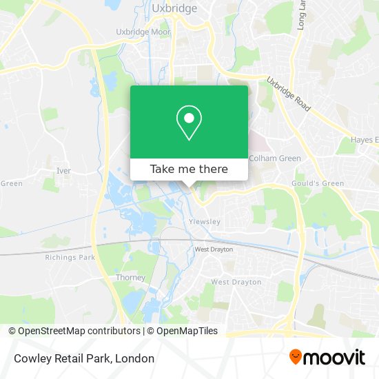 Cowley Retail Park map