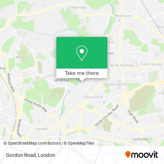 Gordon Road map
