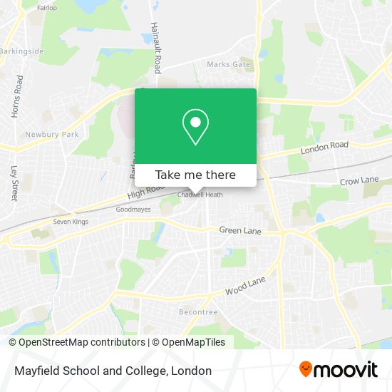 Mayfield School and College map
