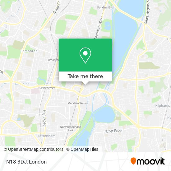 N18 3DJ map