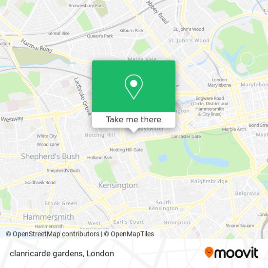 clanricarde gardens map
