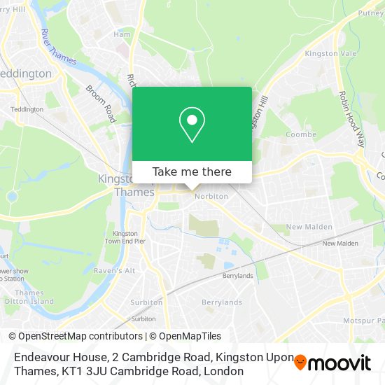 Endeavour House, 2 Cambridge Road, Kingston Upon Thames, KT1 3JU Cambridge Road map