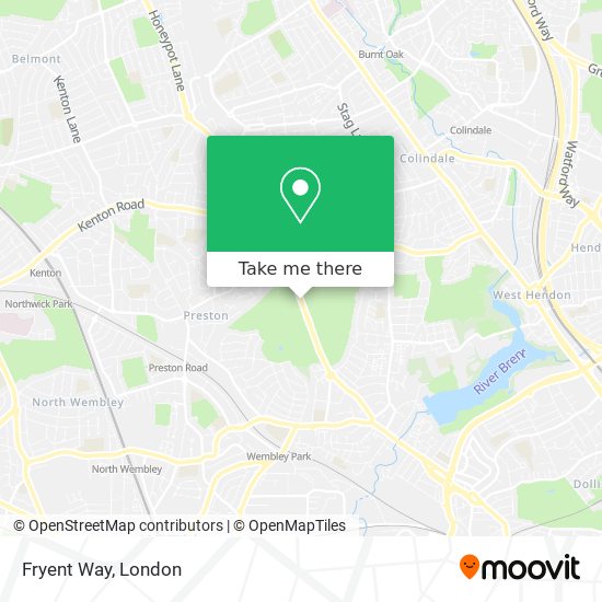Fryent Way map