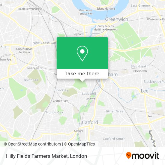 Hilly Fields Farmers Market map