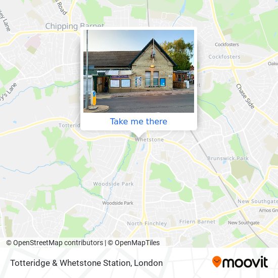 Totteridge & Whetstone Station map