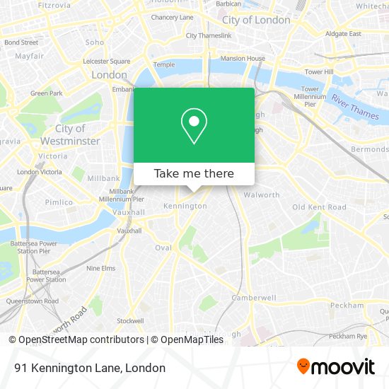 91 Kennington Lane map