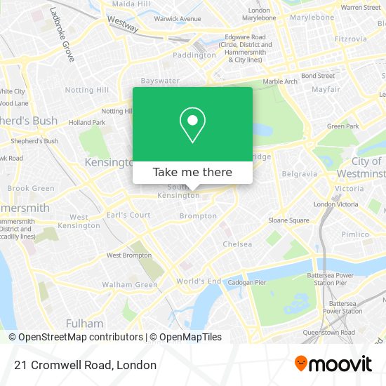21 Cromwell Road map