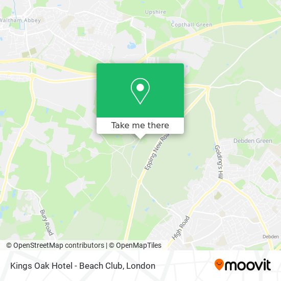 Kings Oak Hotel - Beach Club map