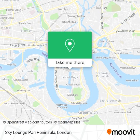 Sky Lounge Pan Peninsula map