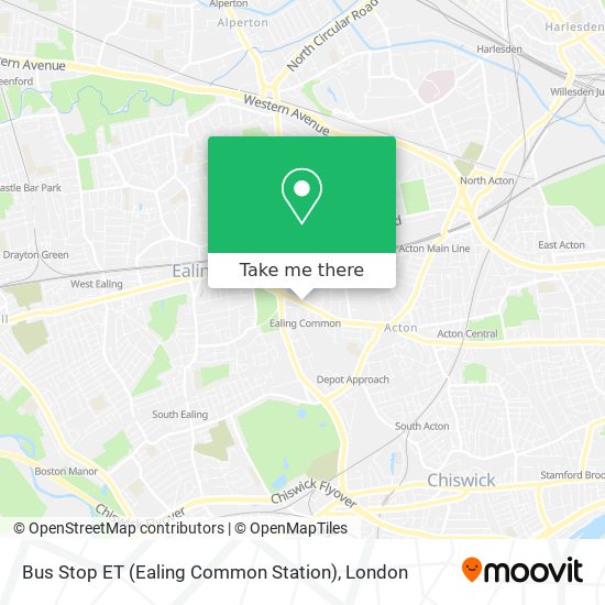 Bus Stop ET (Ealing Common Station) map