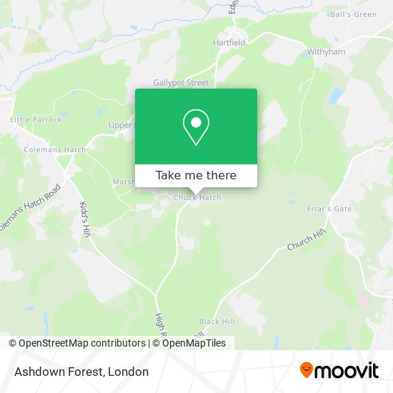 Ashdown Forest map