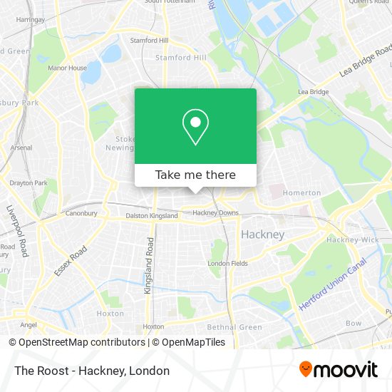 The Roost - Hackney map