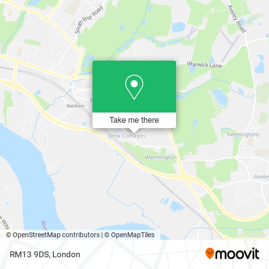 RM13 9DS map