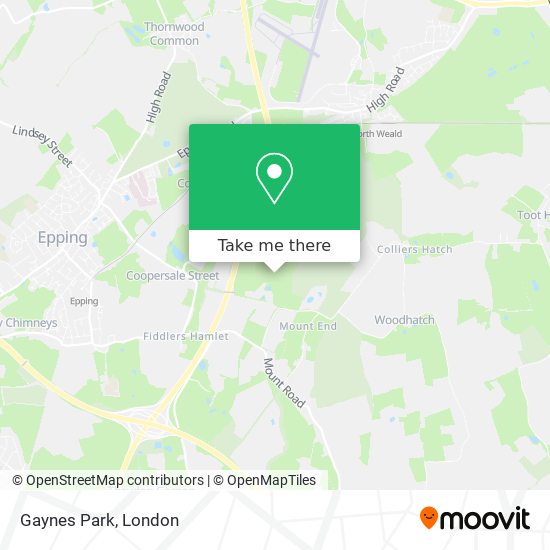 Gaynes Park map
