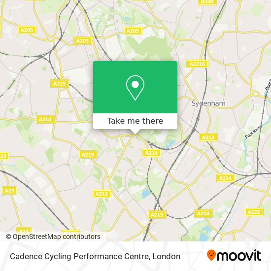 Cadence Cycling Performance Centre map