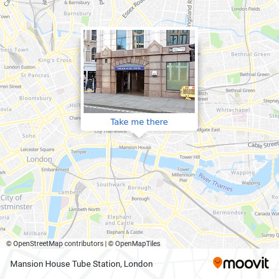 Mansion House Tube Station map