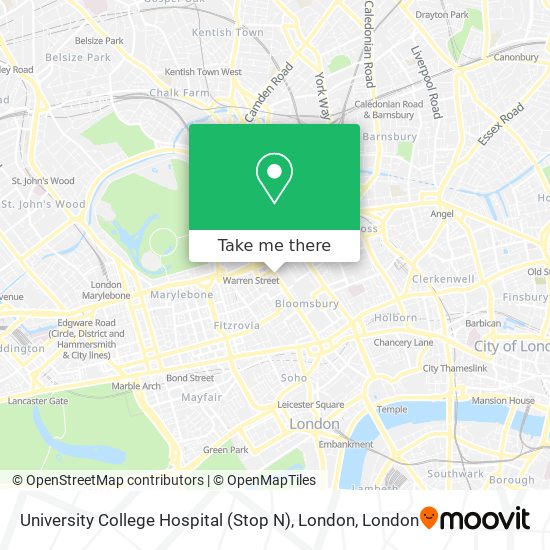 University College Hospital (Stop N), London map