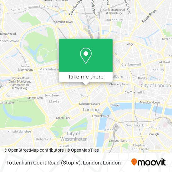 Tottenham Court Road (Stop V), London map