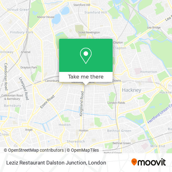 Leziz Restaurant Dalston Junction map