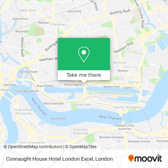 Connaught House Hotel London Excel map