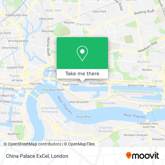 China Palace ExCel map
