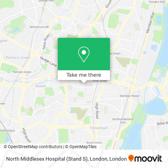 North Middlesex Hospital (Stand S), London map