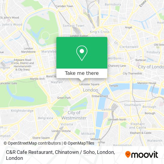 C&R Cafe Restaurant, Chinatown / Soho, London map