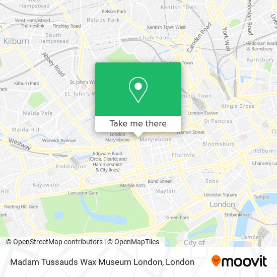 Madam Tussauds Wax Museum London map