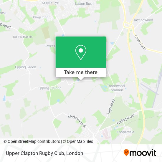 Upper Clapton Rugby Club map