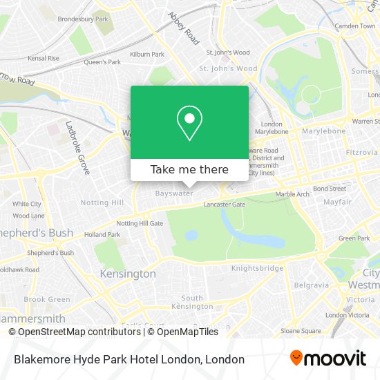 Blakemore Hyde Park Hotel London map