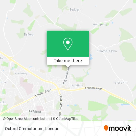 Oxford Crematorium map