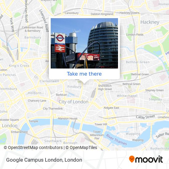 Google Campus London map