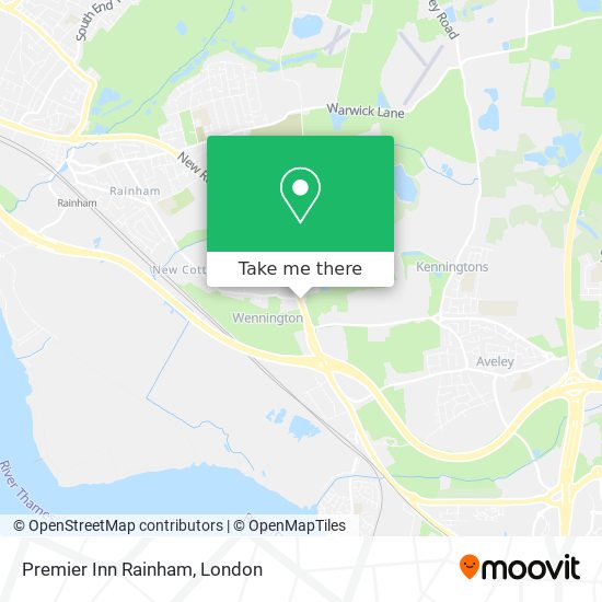 Premier Inn Rainham map