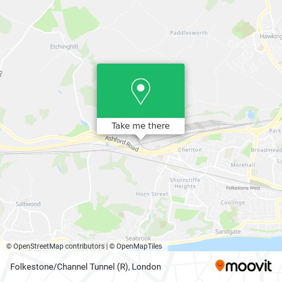 Folkestone/Channel Tunnel (R) map