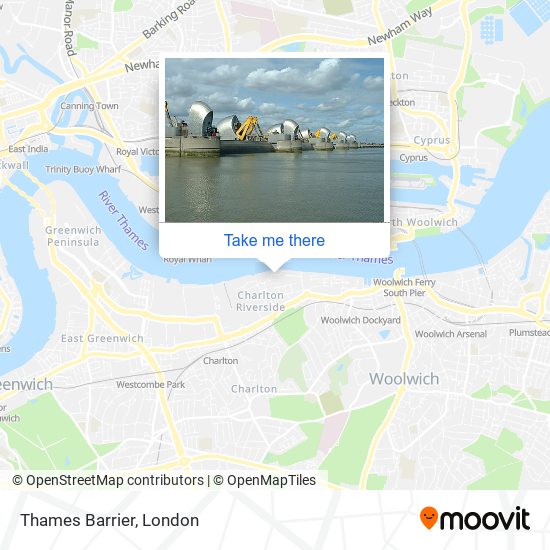 Thames Barrier map