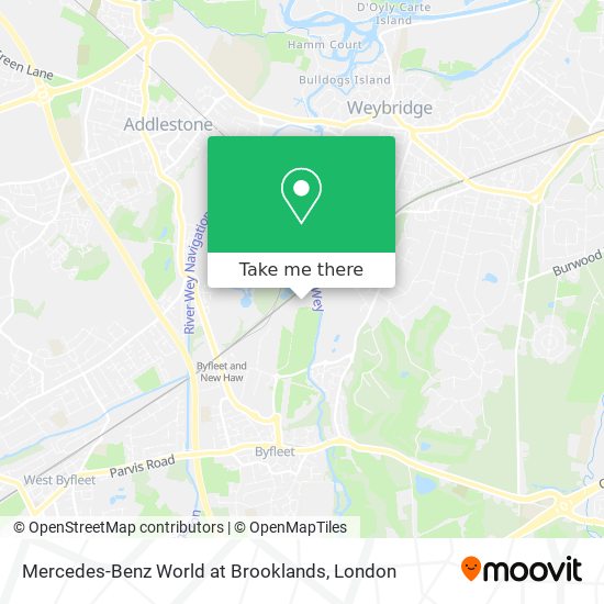 Mercedes-Benz World at Brooklands map