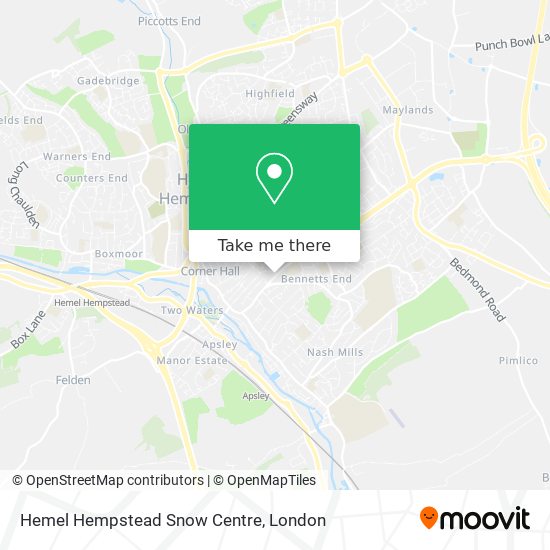 Hemel Hempstead Snow Centre map