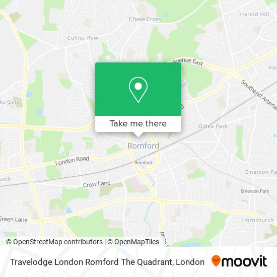 Travelodge London Romford The Quadrant map