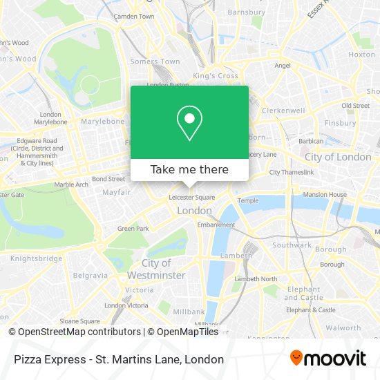 Pizza Express - St. Martins Lane map